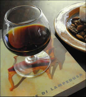 glass of Marsal on book
